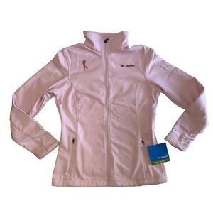 Columbia Omni Shield Pink Ribbon Softshell Zip Jacket Women’s Size Medium